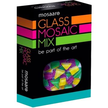 Amestec de mozaic Mosaaro - Verde, galben, sclipici violet
