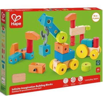 Constructor din lemn Hape International - 44 piese