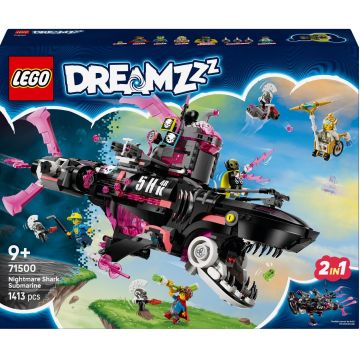 Constructor LEGO DreamZzz 2 în 1 - Submarinul rechinului de coșmar (71500)