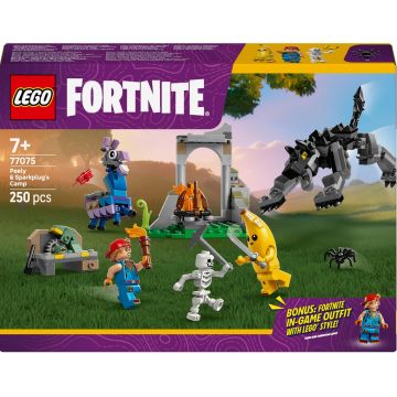 Constructor LEGO Fortnite - Tabăra lui Peely și Sparkplug (77075)