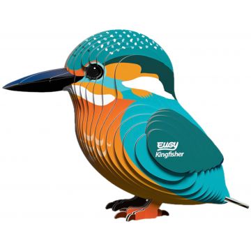 Figurină 3D de asamblat Eugy - Pescăraș albastru