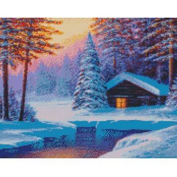 Goblen cu diamante Ideyka - Iarnă, 40 х 50 cm