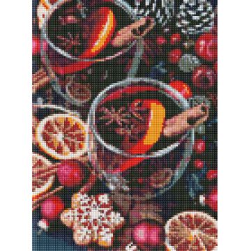 Goblen cu diamante Ideyka - Mirosuri de sărbătoare, 30 х 40 cm