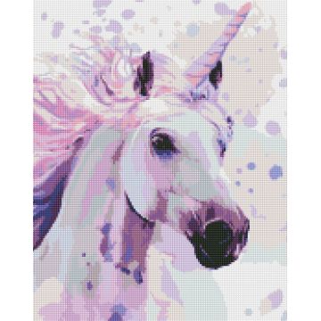 Goblen cu diamante Ideyka - Unicorn, 40 х 50 cm