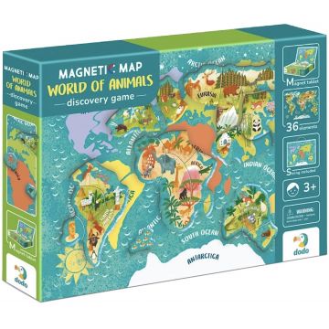 Joc magnetic pentru copii Dodo - World of Animals, 36 piese