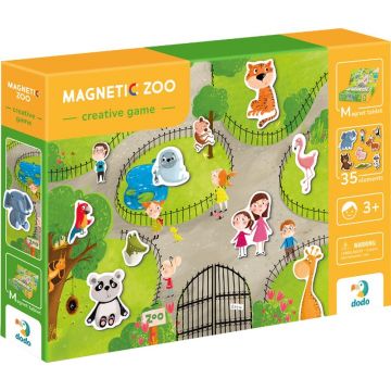 Joc magnetic pentru copii Dodo - Zoo, 35 piese