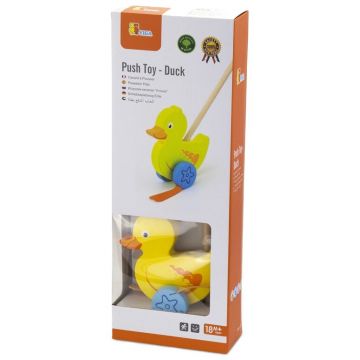 Jucărie din lemn pentru împins Viga Toys - Rață