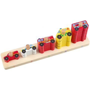 Jucărie educațională Orange Tree Toys - Șirag, mijloace de transport