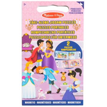 Melissa & Doug Set puzzle magnetic - Prințese