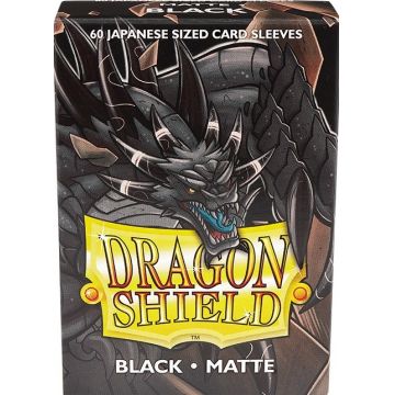 Protecții pentru cărți Dragon Shield - Matte Sleeves Small Size, Black (60 buc.)