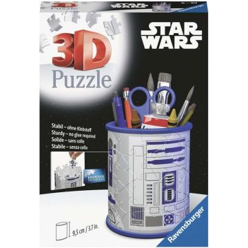 Puzzle 3D Ravensburger din 54 de piese - Suport pixuri Star Wars