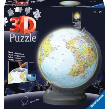 Puzzle 3D Ravensburger din 540 de piese - Glob cu lumină