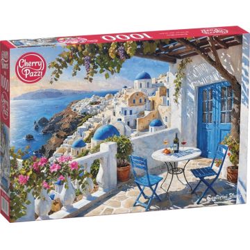 Puzzle Cherry Pazzi din 1000 piese - Albastrul Santorinii