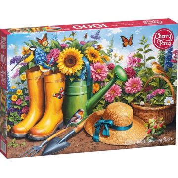 Puzzle Cherry Pazzi din 1000 piese - Cizme de Aur, Grădina cu Flori