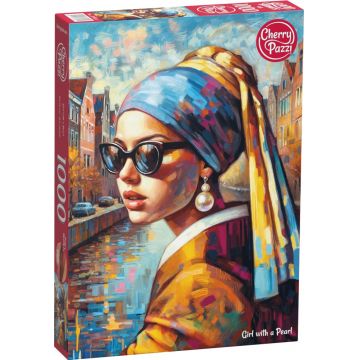 Puzzle Cherry Pazzi din 1000 piese - Fată cu cercelul de perle