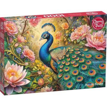 Puzzle Cherry Pazzi din 1000 piese - Paradisul păunilor