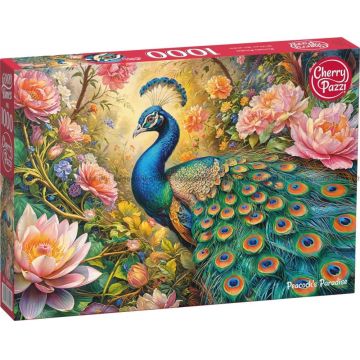 Puzzle Cherry Pazzi din 1000 piese - Paradisul păunilor