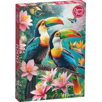 Puzzle Cherry Pazzi din 1000 piese - Paradisul tucanilor