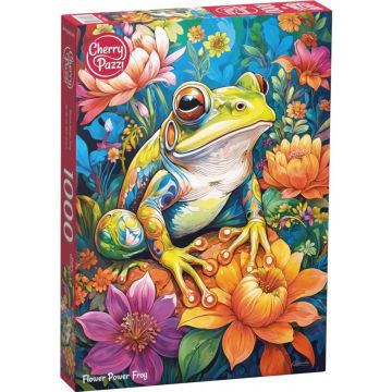 Puzzle Cherry Pazzi din 1000 piese - Puterea culorii broaștei
