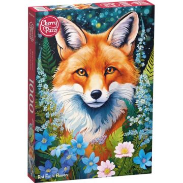 Puzzle Cherry Pazzi din 1000 piese - Vulpea printre flori