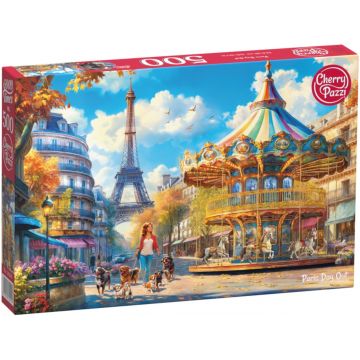 Puzzle Cherry Pazzi din 500 piese - O zi la Paris