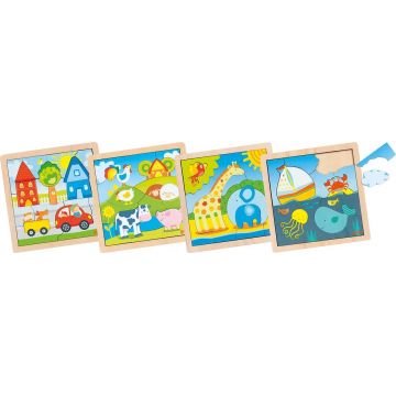 Puzzle contur din lemn Goki - Sortiment