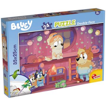 Puzzle cu două fețe Lisciani de colorat din 24 piese - Ora poveștii