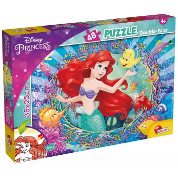 Puzzle cu două fețe Lisciani de colorat din 48 piese - Ariel