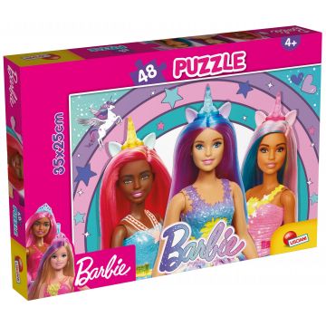 Puzzle cu două fețe Lisciani de colorat din 48 piese - Unicorn magic