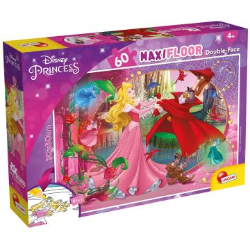 Puzzle cu două fețe Lisciani de colorat din 60 piese - Frumoasa adormită