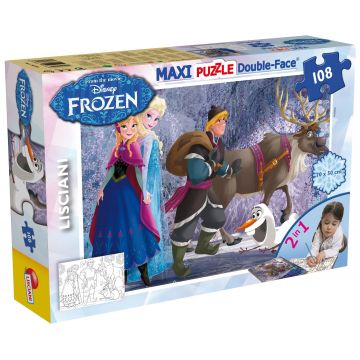 Puzzle cu două fețe Lisciani pentru colorare 108 piese - Pentru plimbare