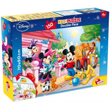 Puzzle cu două fețe Lisciani pentru colorare 150 piese - Mickey Mouse