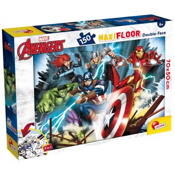 Puzzle cu două fețe Lisciani pentru colorare 150 piese - The Avengers