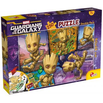Puzzle cu două fețe Lisciani pentru colorare 250 piese - Groot