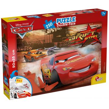 Puzzle cu două fețe Lisciani pentru colorare 250 piese - Mașinile