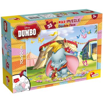 Puzzle cu două fețe Lisciani pentru colorare 35 piese - Dumbo