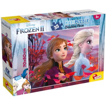 Puzzle cu două fețe Lisciani pentru colorare 35 piese - Regatul Înghețat 2