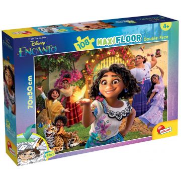 Puzzle cu două fețe  Lisciani pentru colorat  108 piese- Encanto