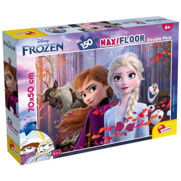 Puzzle cu două fețe  Lisciani pentru colorat  150 piese- Frozen