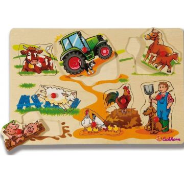 Puzzle cu mânere Eishhorn - Animale de fermă