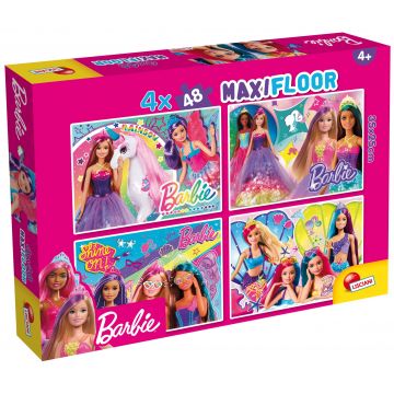 Puzzle de podea pentru copii Lisciani din 4 х 48 XXL piese - Barbie