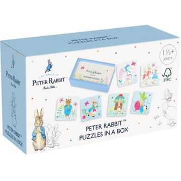 Puzzle din lemn de potrivire Orange Tree Toys Peter Rabbit