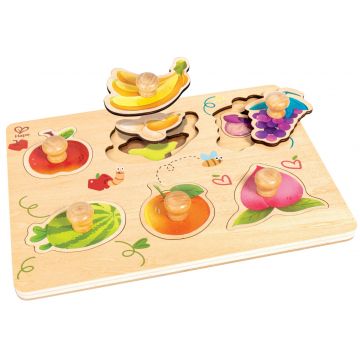Puzzle din lemn Hape International - Fructe, 13 piese