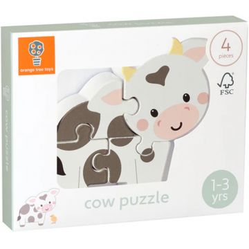 Puzzle din lemn   Orange Tree Toys - vacă
