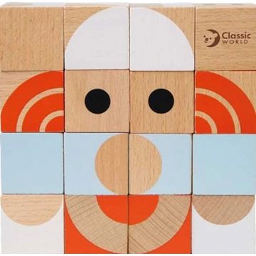 Puzzle din lemn pentru copii  Classic World - Blocuri geometrice