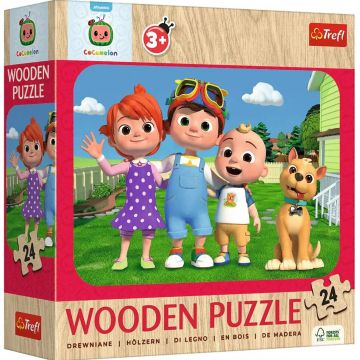 Puzzle din lemn pentru copii  Trefl din  24 piese - Cocomelon