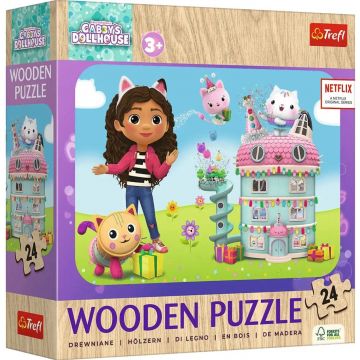 Puzzle din lemn pentru copii  Trefl din  24 piese - Gabby și prietenii ei