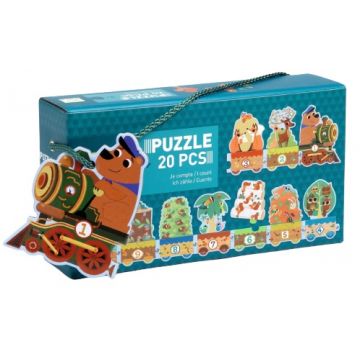 Puzzle educativ pentru copii Djeco - eu numar, 20 piese