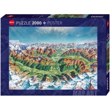 Puzzle Heye din 2000 piese - Lumea muntelui Alpin