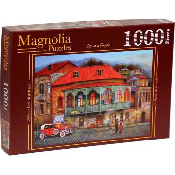 Puzzle Magnolia din 1000 de piese - Strada din orașul vechi din Tbilisi
